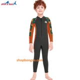 Bộ bơi bé trai giữ nhiệt dài liền, màu nâu, Dive Sail M150506K