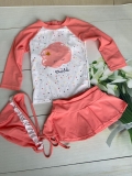 Bộ bơi dài trắng hồng, chân váy , etoile (2-9 tuổi)