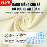 Bộ bơi bé trai chống nắng UPF 50+, kháng Clo, xanh cộc tay big size, Yuke