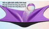 Bộ bơi giữ nhiệt trẻ em dài tay dáng rời màu đen tím vải dày 2.5mm Dive& Sail