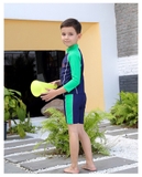 Bộ bơi dài bé trai, quần cộc, xanh lá -Vivo Biniya