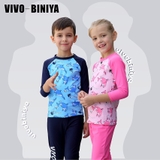 Bộ bơi bé trai dài xanh hình cá, quần dài rời, Vivo Biniya