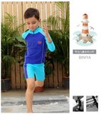 Bộ bơi dài xanh biển, quần cộc - Vivo Biniya