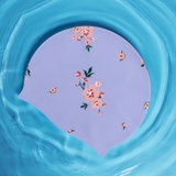 Mũ bơi người lớn tím nhạt, hình hoa Silicone