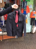 Vest Vải đen kẻ Mini World