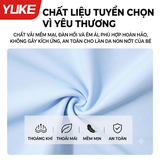 Bộ bơi bé gái hồng tím dài tay chống nắng UPF 50+, kháng Clo, quần 2 lớp Yuke