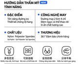 Bộ bơi nữ chống nắng dáng dài tay, quần rời 2 lớp, kèm mũ, vải UPF50+ Kháng Clo 361