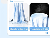 Bộ bơi bé trai cao cấp dài tay vải chống nắng UPF 50+, màu xanh, dáng rời, YUKE