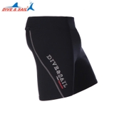 Quần bơi giữ nhiệt nam dáng ngắn màu đen chất vải dày 1.5mm, Dive Sail