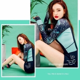 Bộ bơi dài nữ xanh đen, quần liền cộc