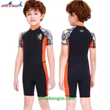 Bộ bơi bé trai cộc liền, màu ĐEN, Dive Sail M150386K