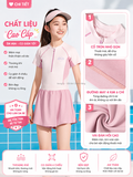 BỘ BƠI BÉ GÁI LIỀN THÂN CHÂN VÁY YUKE CAO CẤP – CHỐNG NẮNG – NHANH KHÔ – CO GIÃN 4 CHIỀU