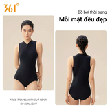 Bộ bơi 361 nữ, liền thân tôn dáng, màu đen thời trang, co giãn thoáng khí