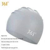 Mũ bơi 361 silicone chống nước, size lớn phù hợp cả vòng đầu to, bơi lội và thi đấu tập luyện
