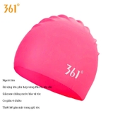 Mũ bơi 361 silicone chống nước, size lớn phù hợp cả vòng đầu to, bơi lội và thi đấu tập luyện