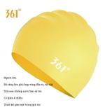 Mũ bơi 361 silicone chống nước, size lớn phù hợp cả vòng đầu to, bơi lội và thi đấu tập luyện