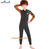 Bộ bơi bé trai giữ nhiệt dài liền, màu nâu, Dive Sail M150506K