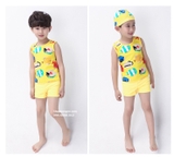 Bộ bơi chống nắng hình cá, màu vàng