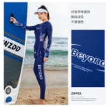 Bộ bơi nữ dài xanh than, dáng rời, SLY222105