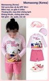 Bộ bơi bé gái chống nắng, màu trắng hồng, vải cao cấp, Momasong (Korea)