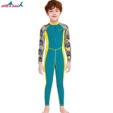 Bộ bơi bé trai liền dài, Xanh/ Vàng- Dive Sail M150186K