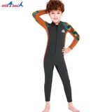 Bộ bơi bé trai giữ nhiệt dài liền, màu nâu, Dive Sail M150506K
