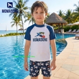 Bộ bơi trẻ em chống nắng UPF 50++ kháng Clo, cộc tay, trắng cá mập, Momasong (Korea)