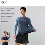 Bộ bơi nam 361, dài tay chống nắng UPF 50+, kháng Clo, Racing, màu đen