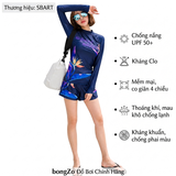 Bộ bơi nữ dài tay Chống Nắng UPF50+ Kháng Clo co giãn cao cấp dáng rời SBART