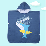 Khăn choàng bơi xanh đậm cá mập SURFING 70*70