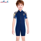 Bộ bơi bé trai cộc liền, màu THAN, Dive Sail M150386K