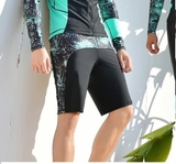 Áo bơi nam dài xanh đen, kéo khóa, 786