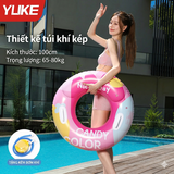 Phao Bơi Tròn Cao Cấp YLIKE Thiết Kế Túi Khí Đôi An Toàn Chống Lật Cho Người Lớn - Tặng Kèm Bơm Hơi
