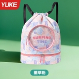 Túi đeo chống nước nhiều ngăn, SURFING TIME, màu hồng, YUKE