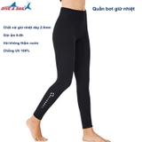 Quần bơi dài giữ nhiệt nữ, màu đen, vải dày 2.0mm Dive & Sail