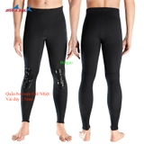 Bộ bơi giữ nhiệt nam, dài tay dáng rời, màu đen, vải dày 1.5mm Dive Sail