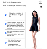 Bộ bơi nữ 361 liền thân váy, tạo dáng thon gọn, che vòng bụng, co giãn, thoáng khí