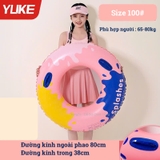 Phao bơi tròn an toàn chống lật nhiều màu, kích thước trẻ em người lớn Yuke