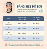Bộ bơi bé gái cộc tay liền chân váy, Size đại, chống nắng, kháng Clo,3 màu, Yuke