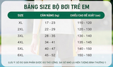 Bộ bơi bé gái hồng tím dài tay chống nắng UPF 50+, kháng Clo, quần 2 lớp Yuke