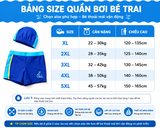 Quần Bơi Bé Trai YLIKE Cao Cấp Kèm Mũ Bơi – Co Giãn 4 Chiều, Thoáng Khí, Nhanh Khô