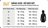 Bộ bơi nữ chống nắng dáng dài tay, quần rời 2 lớp, kèm mũ, vải UPF50+ Kháng Clo 361