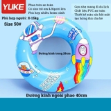 Phao bơi tròn an toàn nhiều kích cỡ màu sắc đáng yêu Yuke