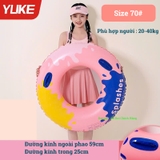 Phao bơi tròn an toàn chống lật nhiều màu, kích thước trẻ em người lớn Yuke