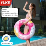 Phao Bơi Tròn Cao Cấp YLIKE Thiết Kế Túi Khí Đôi An Toàn Chống Lật Cho Người Lớn - Tặng Kèm Bơm Hơi