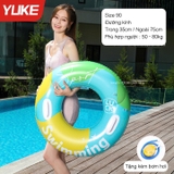 Phao Bơi Tròn Cao Cấp YLIKE Thiết Kế Túi Khí Đôi An Toàn Chống Lật Cho Người Lớn - Tặng Kèm Bơm Hơi