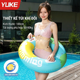 Phao Bơi Tròn Cao Cấp YLIKE Thiết Kế Túi Khí Đôi An Toàn Chống Lật Cho Người Lớn - Tặng Kèm Bơm Hơi