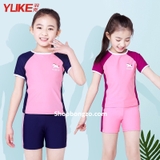 Bộ bơi cộc hồng, tay than, dáng rời Yuke