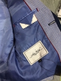 Vest xanh vải kẻ Mini World