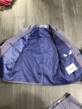 Vest xanh vải kẻ Mini World